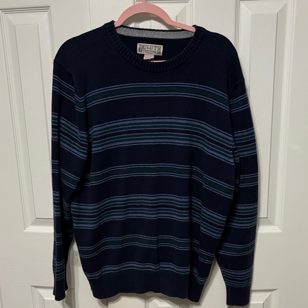 Duluth Trading Co Strongarm All-Over Stripe Sweater